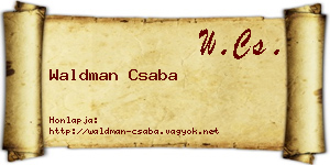Waldman Csaba névjegykártya